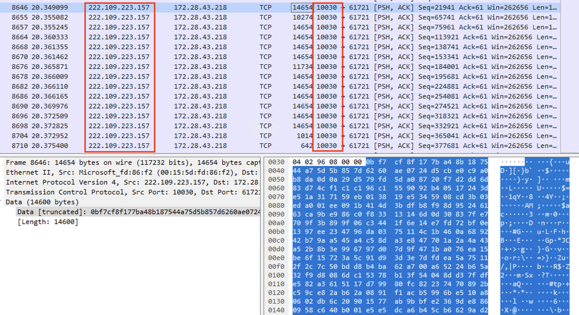Receive data from parent host